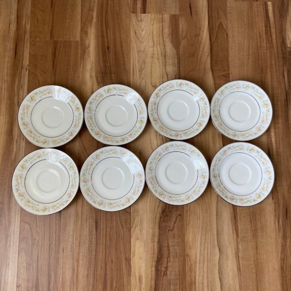 NORITAKE Ivory China BLOSSOM TIME 7150 Pattern Tea Cup and Saucer Set 16 Pieces - Picture 5 of 8